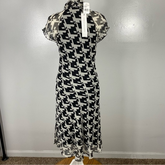 Diane Von Furstenberg silk lane houndstooth print dress - Picture 3 of 10